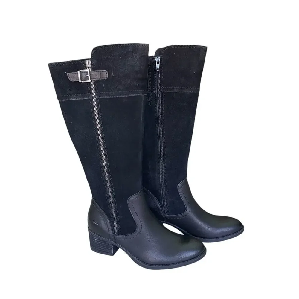 B.o.c Born Concept Austell Suede and Synthetic Double Zip Knee High Boots 8 M